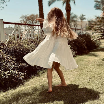Girls Tiered Ruffle Dress
