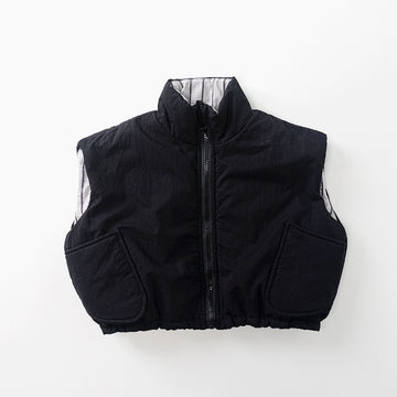 Kids Reversible Quilted Vest - 2-in-1 Winter Puffer Waistcoat