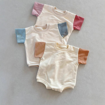 Color-Block Short Sleeve Onesie