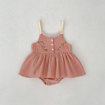 Girls Embroidered Camisole Onesie