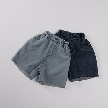 Soft Solid Denim Shorts