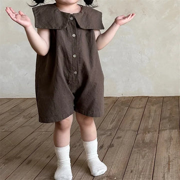 Sleeveless Button-Down Jumpsuit