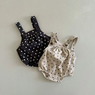 Patterned Sleeveless Onesie