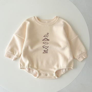 Cute Dinosaur Long-Sleeved Romper