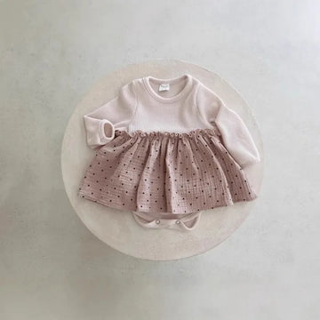 Girls Polka Dot Dress Onesie