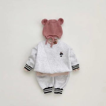 Mini Striped Long-Sleeved Jogger Set