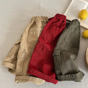 Unisex Solid Cargo Pants