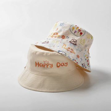Reversible Cartoon Print Bucket Hat