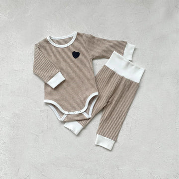 Long-Sleeve Striped Infant Set
