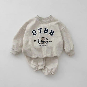 Cute Bear Long-Sleeved Jogger Set