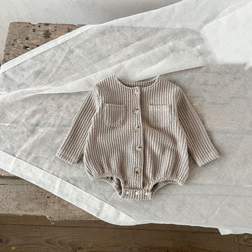 Simple Solid Ribbed Onesie/Jumpsuit