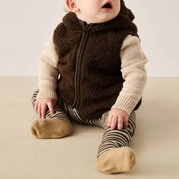 Lamb Fleece Hooded Vest