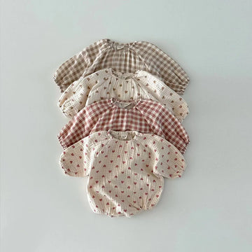 Cute Patterned Long-Sleeved Onesie
