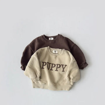 Cute 'PUPPY' Long-Sleeve Casual Sweatshirt