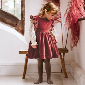 Petal Sleeveless Pleated Velvet Dress