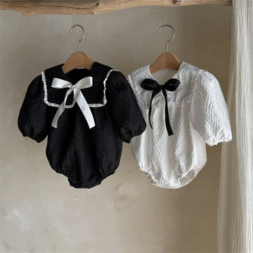 Vintage Front Bow Onesie