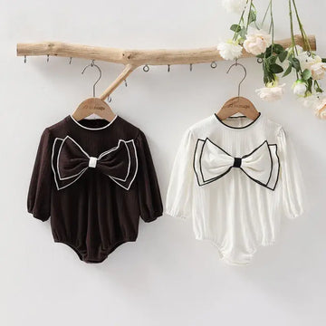 Bow Princess Long Sleeve Romper