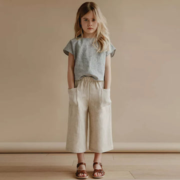Retro Girls Ankle-Length Pants