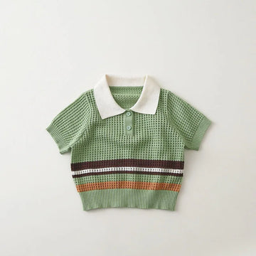 Kids Summer Polo Knit T-Shirt