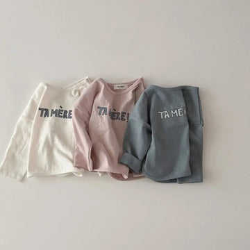 Long-Sleeved Letter Print T-Shirt