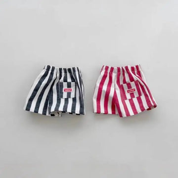 Striped Casual Cotton Shorts