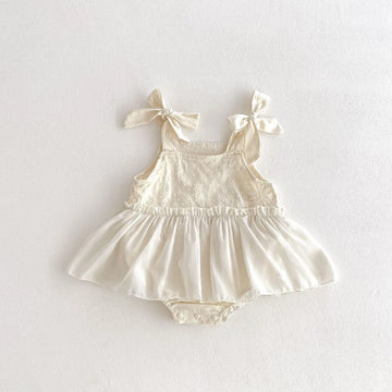 Girls Little Bows Ruffle Onesie