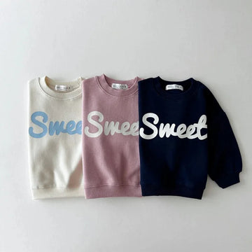 'Sweet' Letter Print Sweatshirt