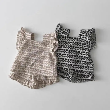 Girls' Floral Sleeveless 2-Piece Set