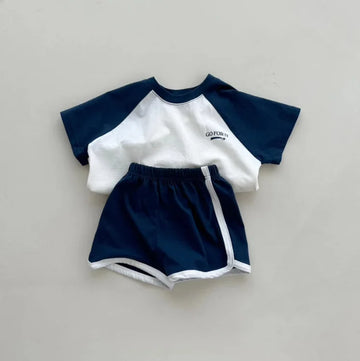 Color Block Casual Sports 2-Piece Set