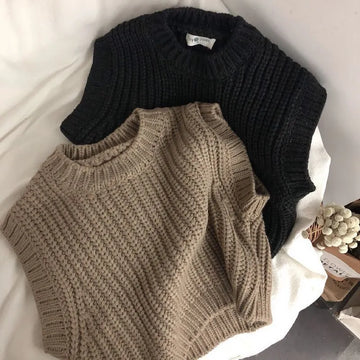 Solid Knit Sweater Vest