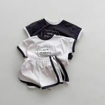 'CUTE A-SAURUS' Tee & Shorts Set