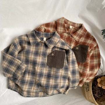 Retro Plaid Button-Down Shirt