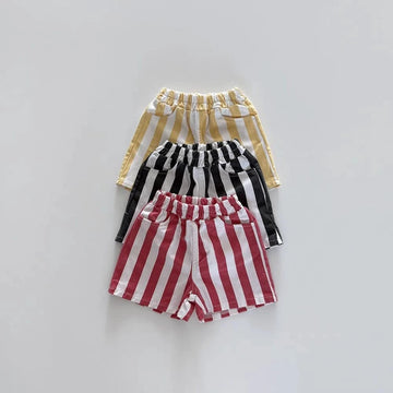 Trendy Striped Unisex Shorts