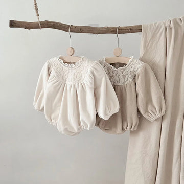 Soft & Warm Lace Collar Onesie