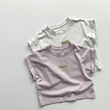 Vintage Solid Short Sleeve T-Shirt