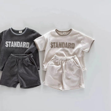 'STANDARD' Letter Print Casual Set