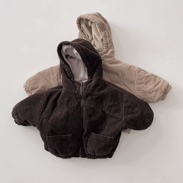 Heavyweight Corduroy Hooded Jacket for Kids