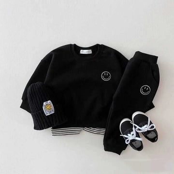 Cute Smiley Long Sleeve 2 Piece Set