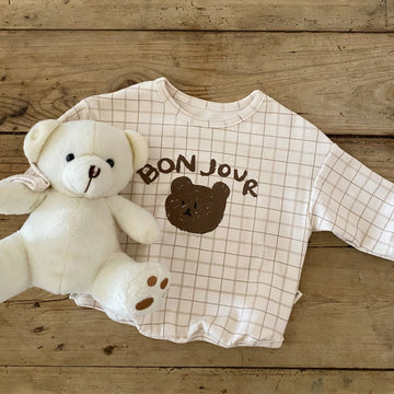 'BONJOUR' Long-Sleeved T-Shirt