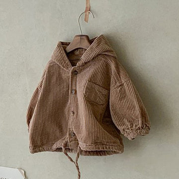 Hooded Corduroy/Denim Jacket