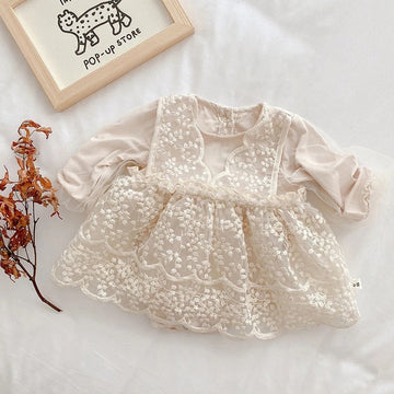 Long-Sleeved Lace Dress