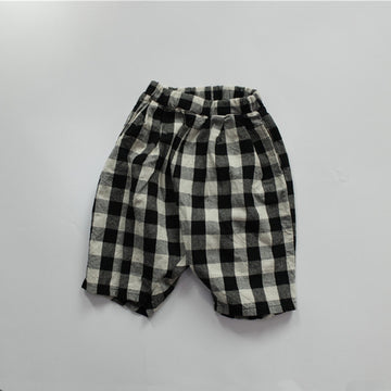 Plaid Calf-Length Pants