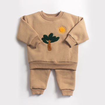 Warm Fleece Sweatshirt & Pants Set