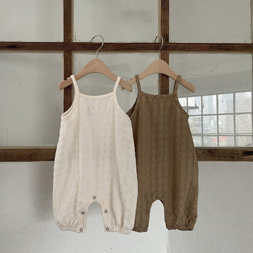 Simple Solid Sling Romper