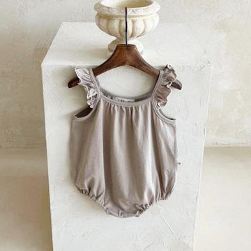 Solid Flying Sleeveless Sling Bodysuit