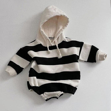 Striped Hooded Romper