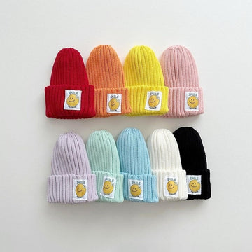 Smiley Face Patch Beanie