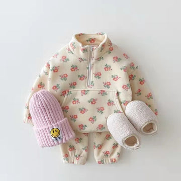 Warm Floral Two-Piece Toddler Set