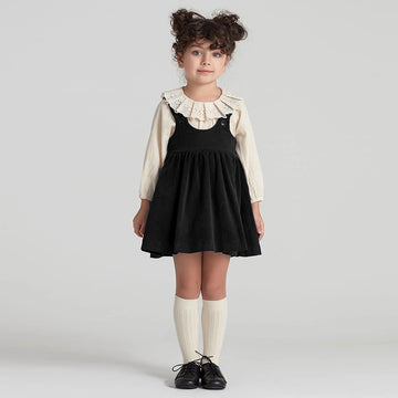 Girls' Retro Corduroy Dress