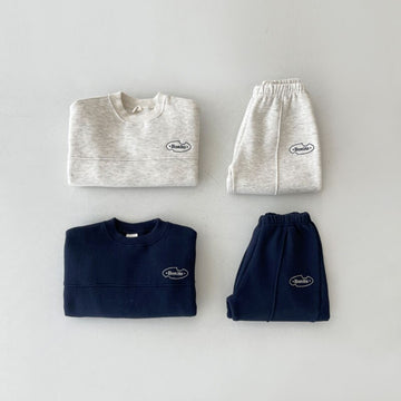 Warm Letter Print Jogger Set